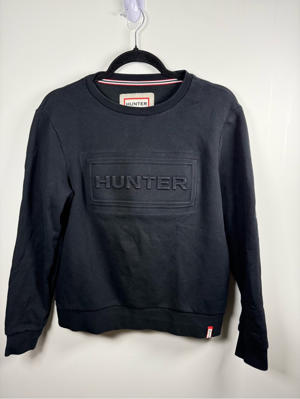 HUNTER | Embossed Logo Sweatshirt Size S